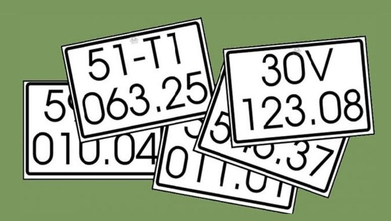 Các mẫu số đẹp thường gặp như tam hoa, tứ quý, số tiến trên biển số