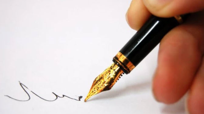 Mẫu chữ ký và phân tích hình khối cơ bản